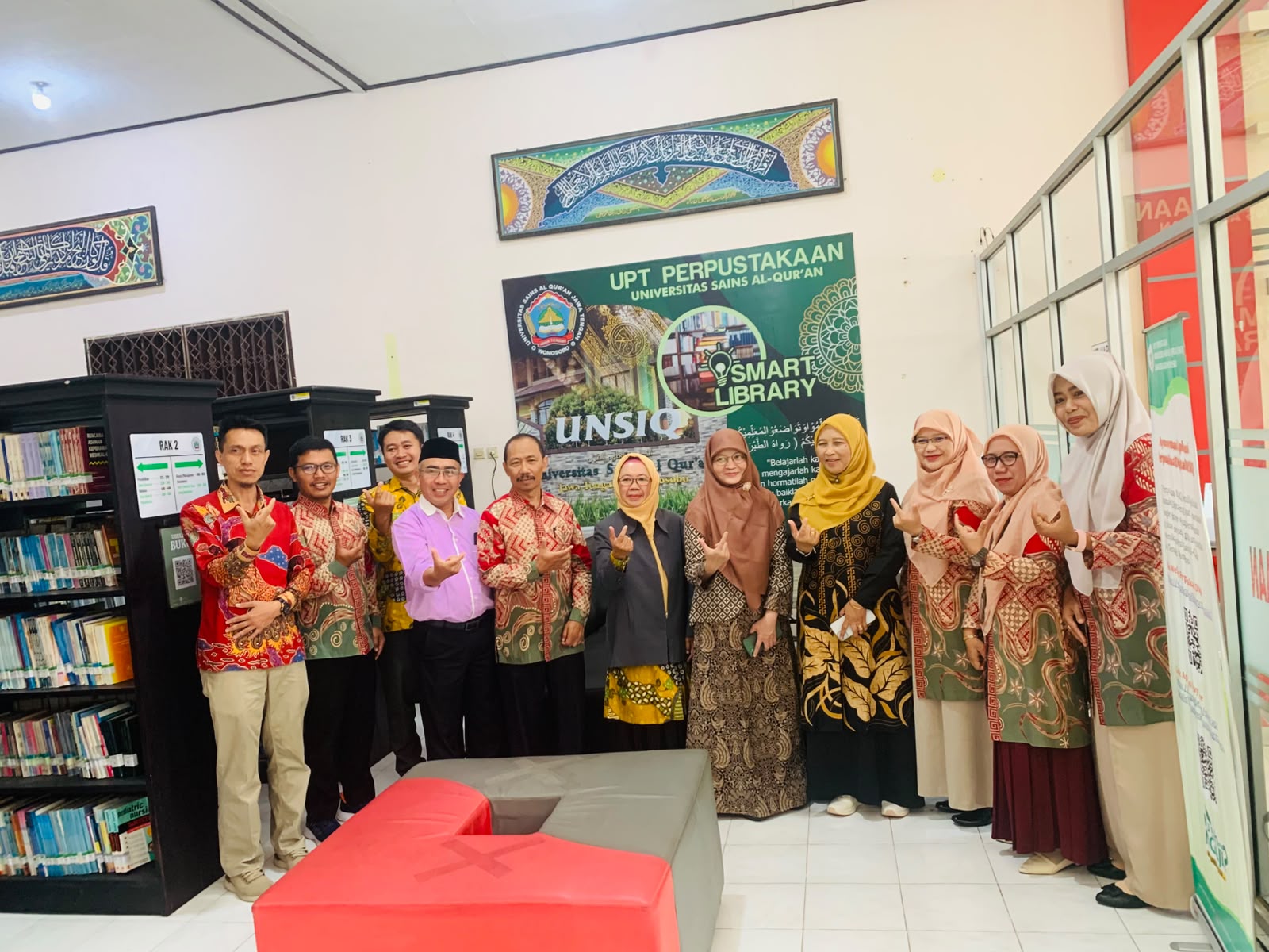 Kunjungan Asesor Asesmen Lapangan Prodi Akuntansi Tinjau Perpustakaan UNSIQ