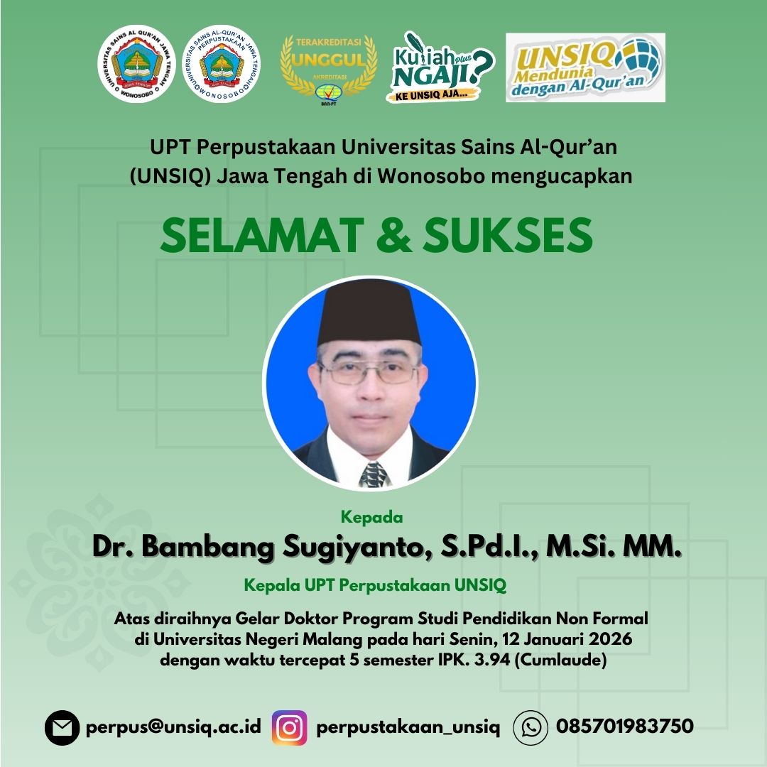 Ucapan selamat atas Promosi Doktor “Dr. Bambang Sugiyanto, S.Pd.I., M.Si., M.M.”